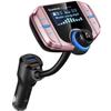 Upgraded Bluetooth FM Transmitter, Wireless Radio Adapter Hands Free Car Kit with 1.7'' Display, QC3.0 and Smart 2.4Amp Dual USB Ports, AUX Input/Output, TF Card Mp3 Player (Normal, Rose Gold) view 1