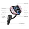 Upgraded Bluetooth FM Transmitter, Wireless Radio Adapter Hands Free Car Kit with 1.7'' Display, QC3.0 and Smart 2.4Amp Dual USB Ports, AUX Input/Output, TF Card Mp3 Player (Normal, Rose Gold) view 2