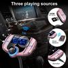 Upgraded Bluetooth FM Transmitter, Wireless Radio Adapter Hands Free Car Kit with 1.7'' Display, QC3.0 and Smart 2.4Amp Dual USB Ports, AUX Input/Output, TF Card Mp3 Player (Normal, Rose Gold) view 4