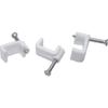 200pcs 6mm Cable Clips Flat Ethernet Cable Wire Clips Single Coaxial Cable Clamp with Steel Nails Best for Ethernet Cable Management (6mm) view 1