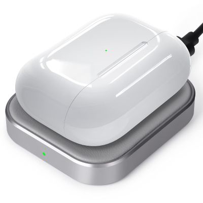AirPods Pro Charger - Wireless Charging Station for AirPods 4 (withActive Noise Cancellation)/ 3rd/ 2rd, Gray