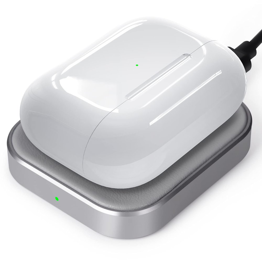 AirPods Pro Charger - Wireless Charging Station for AirPods 4 (withActive Noise Cancellation)/ 3rd/ 2rd, Gray