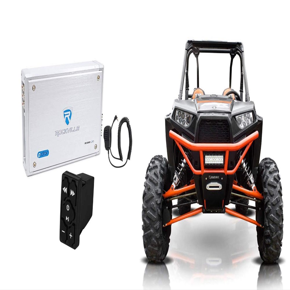 Rockville RXM-S20 4-Channel Marine/ATV/RZR Amp with RockerBT Controller