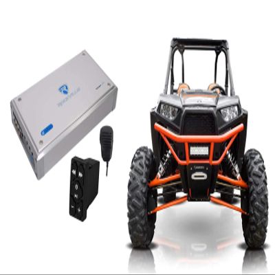 Rockville RXM-S30 Bundle: 2400W 4-Channel Proton Micro Marine/ATV Amplifier, RockerBT Bluetooth Rocker Switch Controller with Aux Input/Output for RZR, UTV, Golf Cart, and Boat Audio Systems, 2-Items