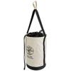Klein Tools 5114DSC22 Canvas Bucket, Heavy Duty Drawstring Close Tool Bucket, 22-Inch with Leather Reinforced Bottoms, 100-Pound Load Rated view 1