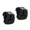 Fielect IEC C14 Male to Universal Female Socket Power Adapter AC Plug AC110-250V 10-16A C14 to Universal Power Socket Converter 2Pcs view 1