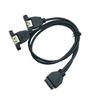Seadream 2 Port Panel Mount USB 3.0 Cable - USB 3.0 A to Motherboard 20 Pin Header Cable F/F with PCI Slot Plate Panel Expansion Bracket 50CM view 1