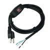 FILSHU 6ft 18 Gauge 3 Prong AC Power Cord Cable with on Off Switch, Pigtail (Open End Wiring), NEMA 5-15 Plug US SJTW 18AWG (10A) view 1