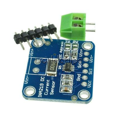 Electronic Components INA219 I2C GY-219 Bi-Directional DC Current Power Supply Sensor Breakout Module - (Color:Blue)
