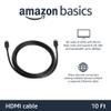 Amazon Basics HDMI Cable, 10 feet, HDMI 2.1 to HDMI Cable (48Gbps), 8K@60Hz 4K@120Hz Certified Ultra High Speed, Black, Compatible with PS5/Xbox/TV/Monitor view 2