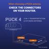 Poynting Puck-4 3-in-1 Transportation & M2M/IOT Antenna | 5G | 4G LTE | 2X2 MIMO | GPS/GLONASS | 617-4200 MHz view 3