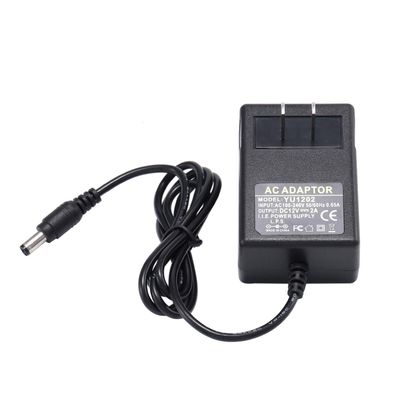 LeTaoXing 12V 2A LED Transformers, AC 100-240V to DC 12 Volt 2 Amp Adapter 24 Watt Charger 5.5mm x 2.5mm Wall US Plug for CCTV Camera LED Strip Lights