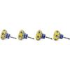 Polmedia Polish Pottery Set of 4 Drawer Pull Knobs 1-1/2 inch - Sunburst Daisies Pattern Handmade in Boleslawiec Poland by Ceramika Artystyczna + Certificate of Authenticity view 3