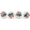 Polmedia Polish Pottery Set of 4 Drawer Pull Knobs 1-1/2 inch - Hanging Flowers Pattern Handmade in Boleslawiec Poland by Ceramika Artystyczna + Certificate of Authenticity view 2