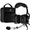 P1 General Aviation Headset for Pilots - Mono, Passive Noise Reduction, Noise Canceling Microphone, Acoustic Ear Cup, AUX Port, GA Dual Plug with Headset Bag view 1