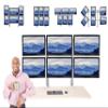 Stand Steady 6 Monitor Mount Desk Setup - Heavy-Duty Height Adjustable Monitor Stand, Swivel Arm with Clamp-On Base, 6 Screen VESA Mount Fits Most LCD/LED Monitors 17-32 in. (Silver, 6 Mounts) view 3