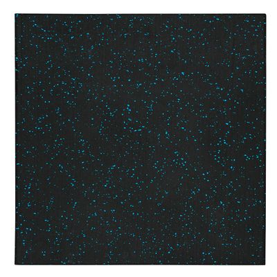 Genaflex Pro Heavy Duty Thick Rubber Gym Floor Tiles High Density Shock Absorbent Laminated Deadlift Mats - 1" Thick X 20" W X 20" L - 2.7 Sq. Ft. (Light Blue/Black, 1 Tile - 2.7 Sq. Ft.)