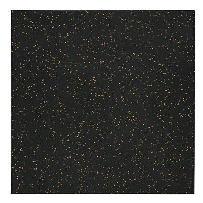 Genaflex Pro Heavy Duty Thick Rubber Gym Floor Tiles High Density Shock Absorbent Laminated Deadlift Mats - 1" Thick X 20" W X 20" L - 2.7 Sq. Ft. (Tan/Black, 1 Tile - 2.7 Sq. Ft.)