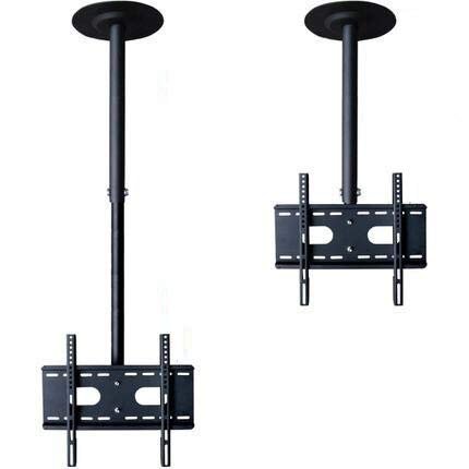 360 Degree 60-2000mm Height Adjustable 32"-60" Ceiling TV Mount Bracket LED LCD Monitor Holder Max. VESA 600x400mm Loading 25kgs (Height 100cm)
