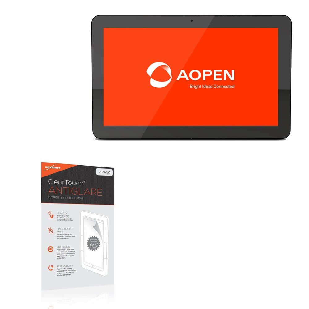 BoxWave Screen Protector Compatible With AOPEN eTILE-X19 - ClearTouch Anti-Glare (2-Pack), Anti-Fingerprint Matte Film Skin
