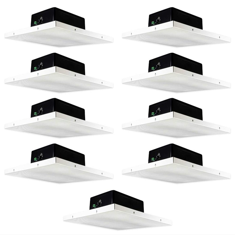 Rockville 9 DCS8T 70V Commercial Drop Ceiling Tile Speakers 4 Office/Restaurant