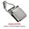 ANDUSTRIAL - Medium Nickle-Plated J Channel Alligator Rug Clips/Clamp - for Displaying Medium Rugs, Shawls, Leather Hides, Rug Samples On Straight/Round Display Arms and Racks - Silver, 50 Clips view 2