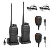 2 Pack Radioddity GA-2S Long Range Walkie Talkies for Adults UHF Two Way Radio Rechargeable with Micro USB Charging + 2 Pack Radioddity RS22 Radioddity RS22 Remote Speaker Mic with Clear Sound view 1