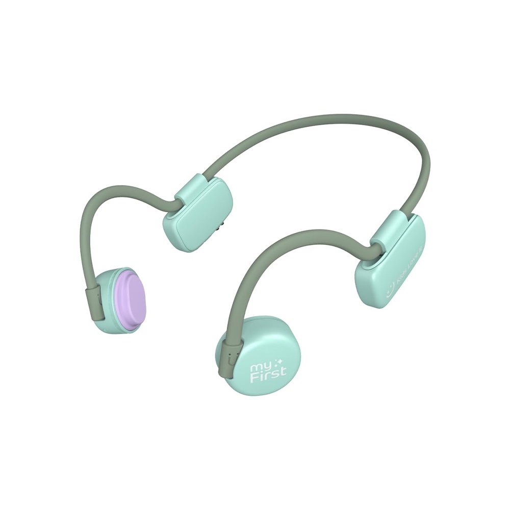 myFirst Bone Conduction Headphone Wireless - Open Ear Design Official Headphones with Bluetooth Wireless IPX6 Flexible Waterproof for Kids/Adults (Green)