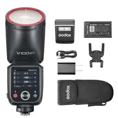 Godox V100O Flash V100-O Round Head Touch Screen Flash