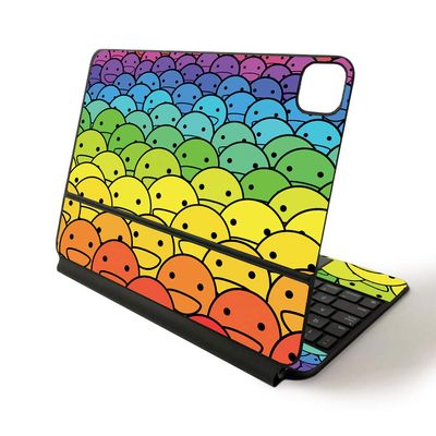 MightySkins Skin for Apple Magic Keyboard for iPad Pro 11-inch (2020) - Sushi | Protective, Durable, and Unique Vinyl Decal wrap Cover (APIPSK1120-Happy Faces)