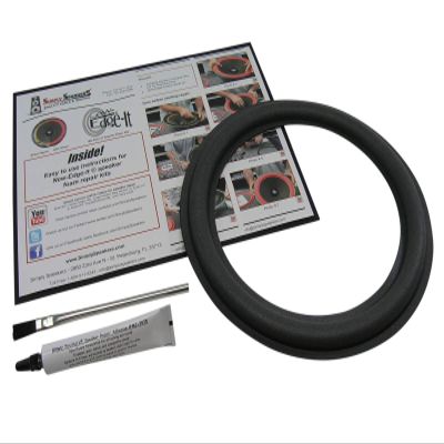 10" Foam Speaker Repair Kit OD: 9.625", Roll OD: 8.625", Cone: 7.625", ID: 7.125", FSK-10JL-1 (Single)