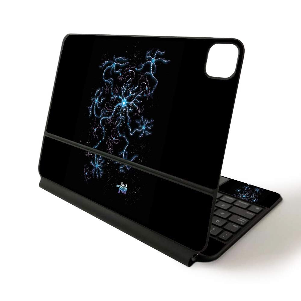 MightySkins Skin for Apple Magic Keyboard for iPad Pro 11-inch (2020) - Sushi | Protective, Durable, and Unique Vinyl Decal wrap Cover, Neuron Galaxy (APIPSK1120-Neuron Galaxy)