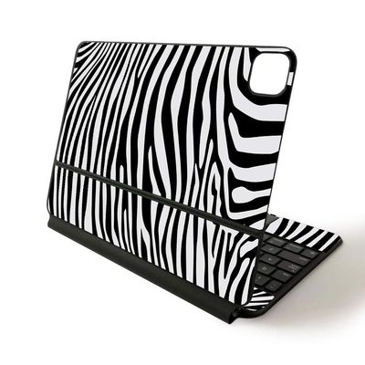 MightySkins Skin for Apple Magic Keyboard for iPad Pro 11-inch (2020) - Sushi | Protective, Durable, and Unique Vinyl Decal wrap Cover, Black Zebra (APIPSK1120-Black Zebra)