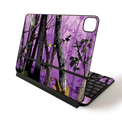 MightySkins Skin for Apple Magic Keyboard for iPad Pro 11-inch (2020) - Sushi | Protective, Durable, and Unique Vinyl Decal wrap Cover, Purple Tree Camo