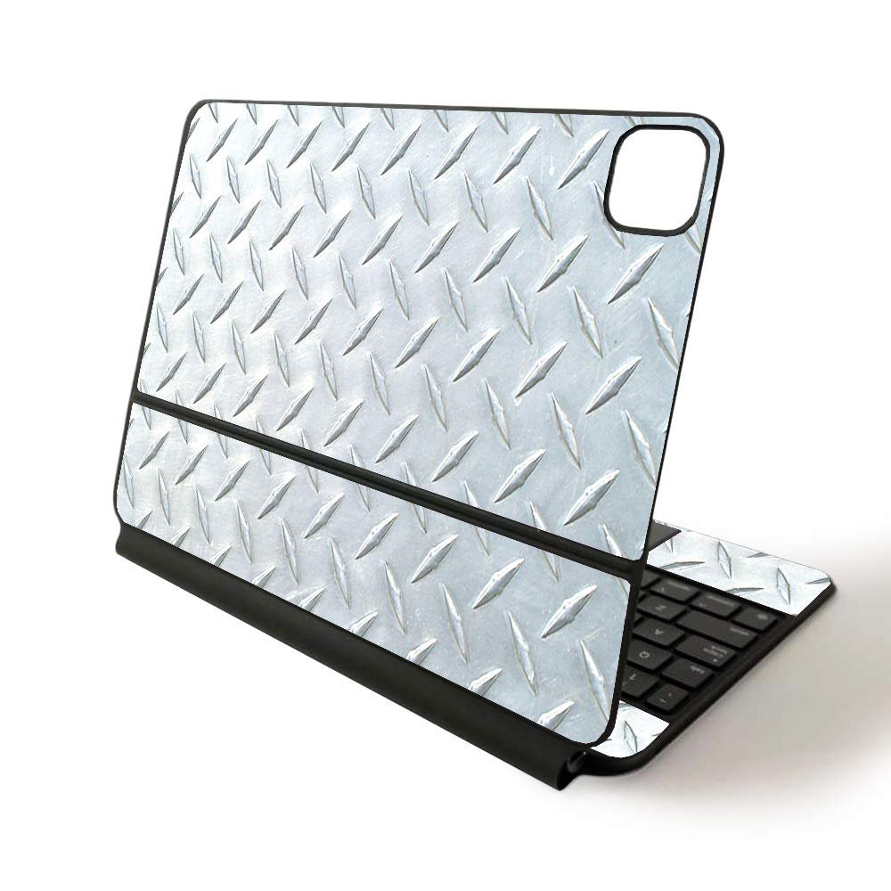 MightySkins Skin for Apple Magic Keyboard for iPad Pro 11-inch (2020) - Sushi | Protective, Durable, and Unique Vinyl Decal wrap Cover, Diamond Plate (APIPSK1120-Diamond Plate)