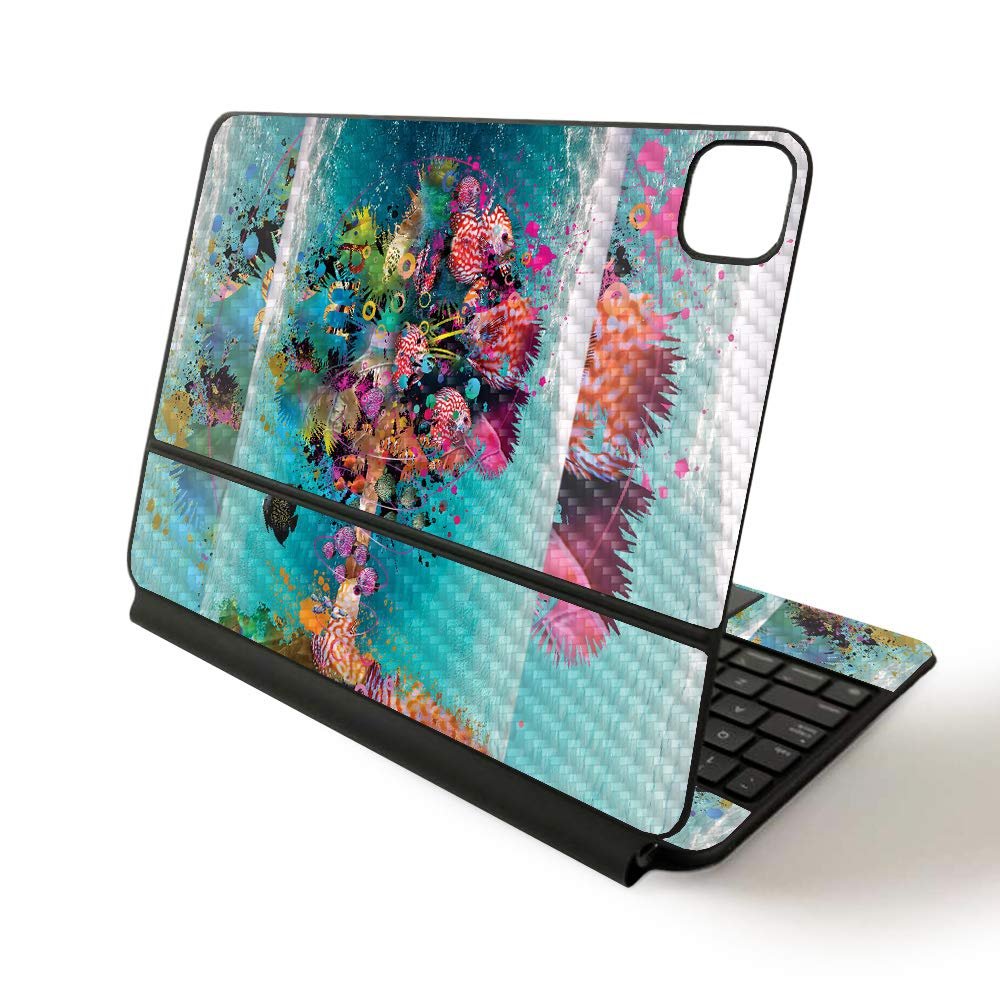 MightySkins Skin for Apple Magic Keyboard for iPad Pro 11-inch (2020) - Sushi | Protective, Durable, and Unique Vinyl Decal wrap Cover (CF-APIPSK1120-Surf Palm)