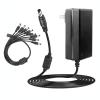 12V 3A Power Supply with 8 Way 8-Way Power Splitter Cable, LeTaoXing AC 100-240V to DC 12V 36W Adapter Transformer 12V/3A 8CH Splitter Bundle Cord for Security Camera Surveillance System view 1