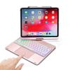 360 Degree rotatable iPadPro12.9 2021 Keyboard case 5th Gen/2020 4th Gen iPadPro12.9 inch Keyboard Cover with touchpad 7-Color Backlight Bluetooth Keyboard (iPadPro12.92021/2020/2018, Rose Gold) view 1