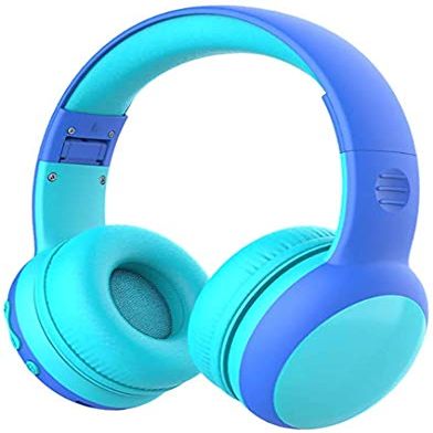 gorsun Kids Bluetooth Headphones, Over-Ear Toddler Headphones with Microphone, 85dB/94dB Volume Limited, 68H Playtime, Bluetooth 6.0, Portable Kids Wireless Headset with Cat Ears (Blue)