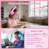 gorsun Kids Bluetooth Headphones, Over-Ear Toddler Headphones with Microphone, 85dB/94dB Volume Limited, 68H Playtime, Bluetooth 6.0, Portable Kids Wireless Headset with Cat Ears (Pink) view 2