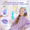 gorsun Kids Bluetooth Headphones, Over-Ear Toddler Headphones with Microphone, 85dB/94dB Volume Limited, 68H Playtime, Bluetooth 6.0, Portable Kids Wireless Headset with Cat Ears (Purple) view 4