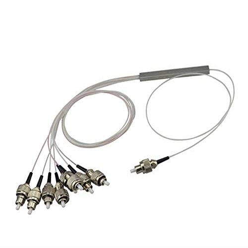 trtfiber PLC Fiber Splitter with Steel Tube, Cable Outer Diameter: 0.9mm, LC/SC/FC/ST Connector, Length: 1 Meter (1x2, ST)