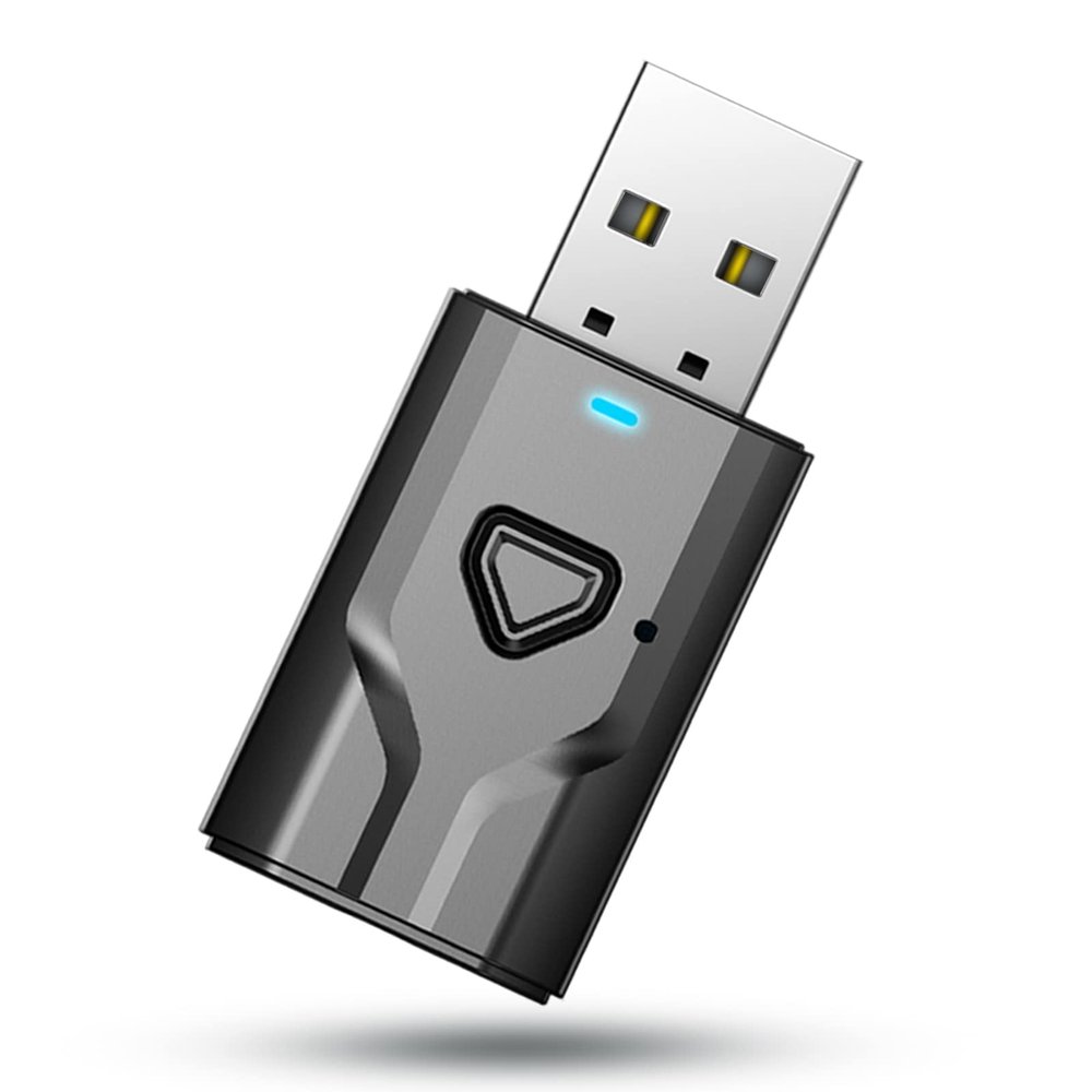 NETVIP Bluetooth 5.0 2-in-1 Transmitter and Receiver, Low Latency USB Bluetooth Audio Adapter for TV, Car, Home Stereo, Speaker, Smart TV, Tablet, Smartphone, Desktop, Headphones