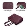 LOVEVOOK Laptop Tote Bag for Women 15.6 Inch Waterproof Leather Computer Bags Women Business Office Work Bag Briefcase Purple view 3