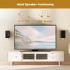 FDM Universal Speaker Wall Mount One Pair of Side Clamping Bookshelf Speaker Mount Bracket with Swivel and Tilt for Sound Speakers (White) view 2