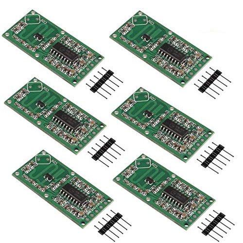 6PCS RCWL-0516 Microwave Radar Motion Sensor Module for Arduino ESP8266 Nodemcu Wemos Smart Switch Module Human Body Induction Detector 5-7M Distance 4-28V 100mA Rat Cat Detector