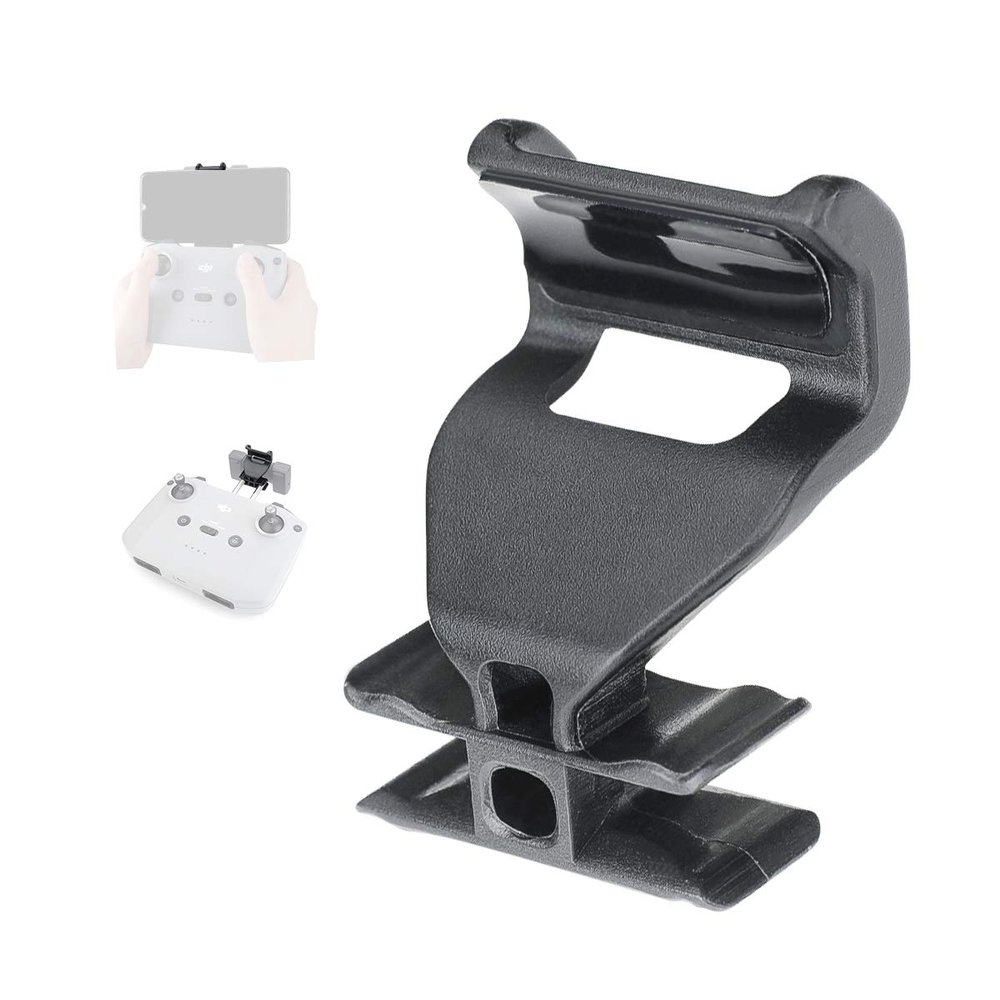 RCGEEK Cellphone Clip Mount Holder Extender Kit Compatible with DJI Air 3 / Mini 3 Pro/Mini 2 / Air 2 2S / Mavic 3 Drone Controllers Removeable Extended Smart Phone Stand Accessory