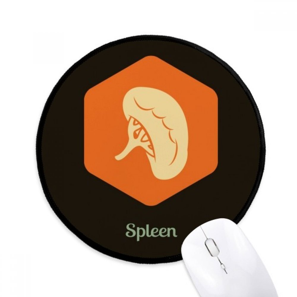 Body Internal Organs Spleen Mouse Pad Desktop Office Round Mat for Computer