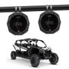 KEMIMOTO 6.5" Speaker Cage Pods, 2PCS UTV ATV 6.5-Inch Pod Enclosure for All 1.5" to 2" Roll Bar Compatible with Polaris RZR Can-Am Maverick X3 Sport Commander Defender Kawasaki view 1