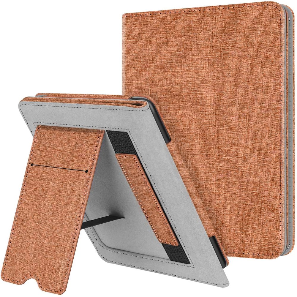 ALMIGHTY Water-Safe Case Fits Kindle Paperwhite (10th Generation, 2018 Releases), Lightweight PU Leather Smart Cover Shell with Stand and Strap for Amazon Kindle Paperwhite 4 E-Reader, Brown